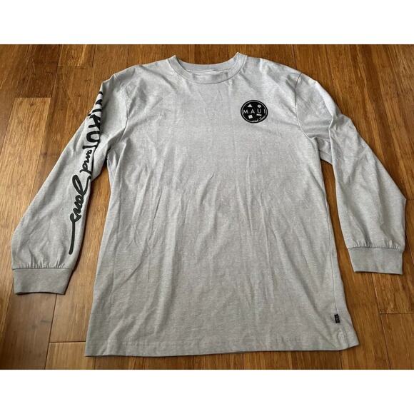 Maui and Sons Other - Maui & Sons Long Sleeve Mens Large Gray Tee Shirt Boardriding Co Logo Grey Top